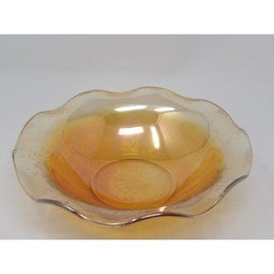 Vintage Marigold Carnival Glass Bowl  9 1/2" W